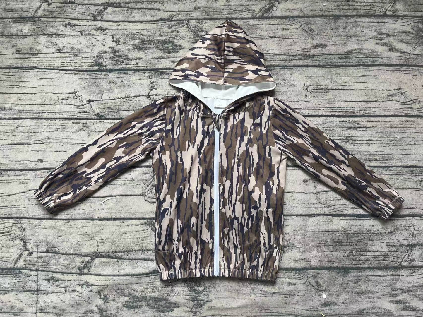 Bottomland Camo Hooded Zip Jacket