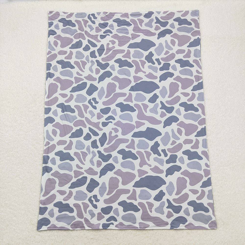 Gray Camo Minky Blanket PREORDER!