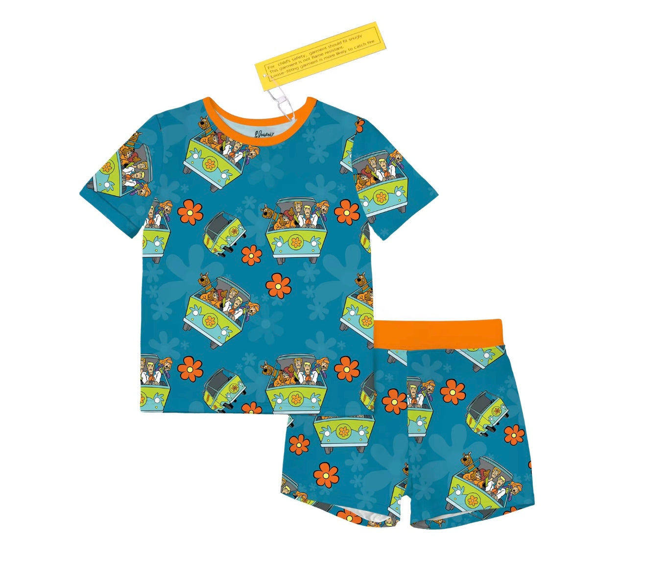 Floral Scooby-Doo 2 Piece Pajama Shorts Set