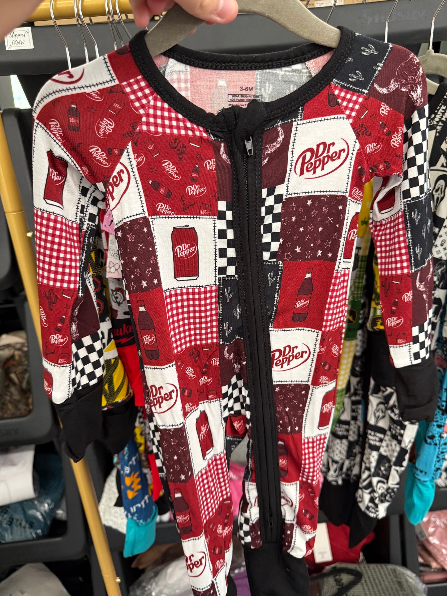 !! PREORDER !! Dr Pepper Patchwork Zippy & Long Sleeve Set