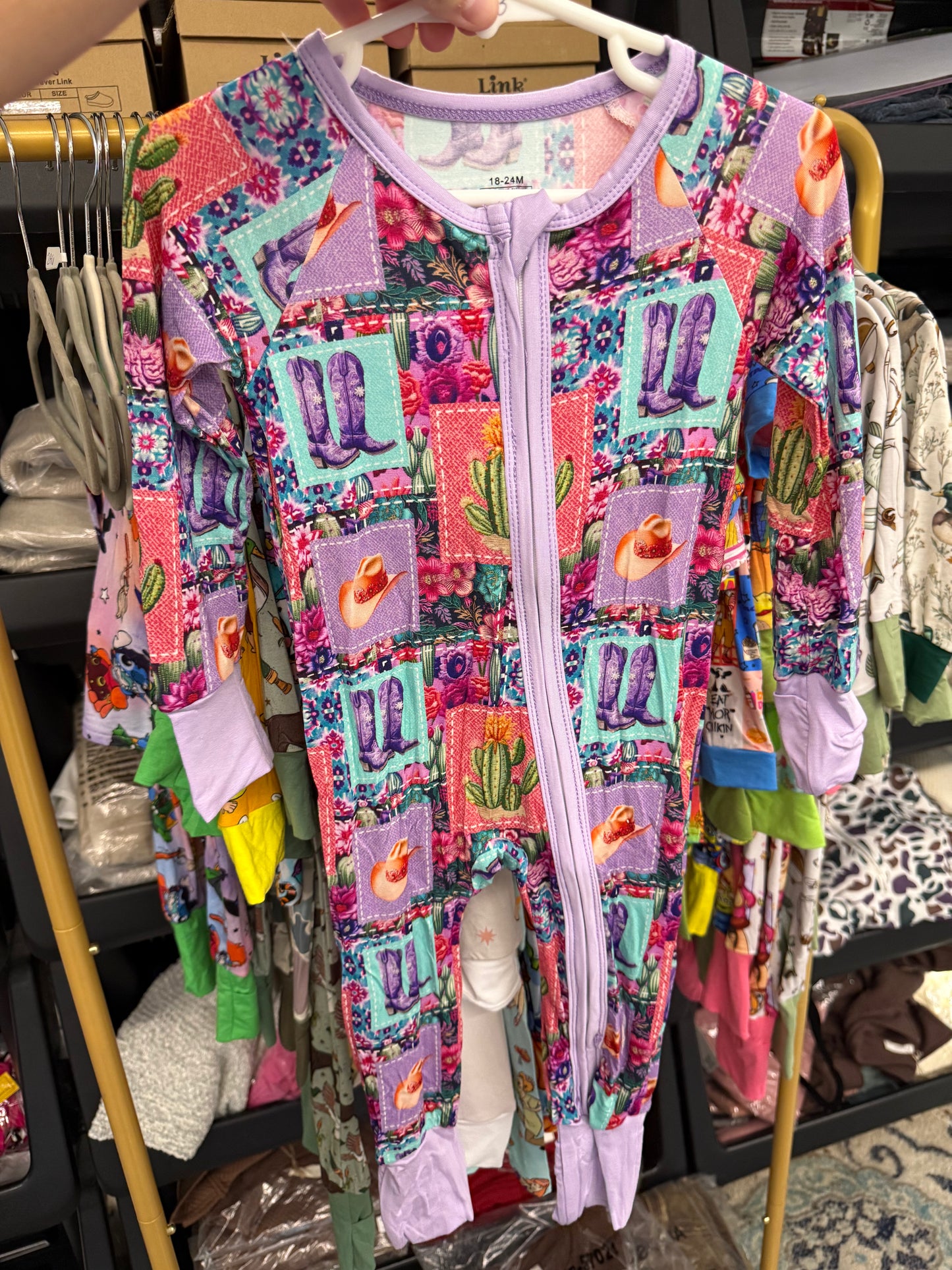 Girly Western Patchwork Zippy
