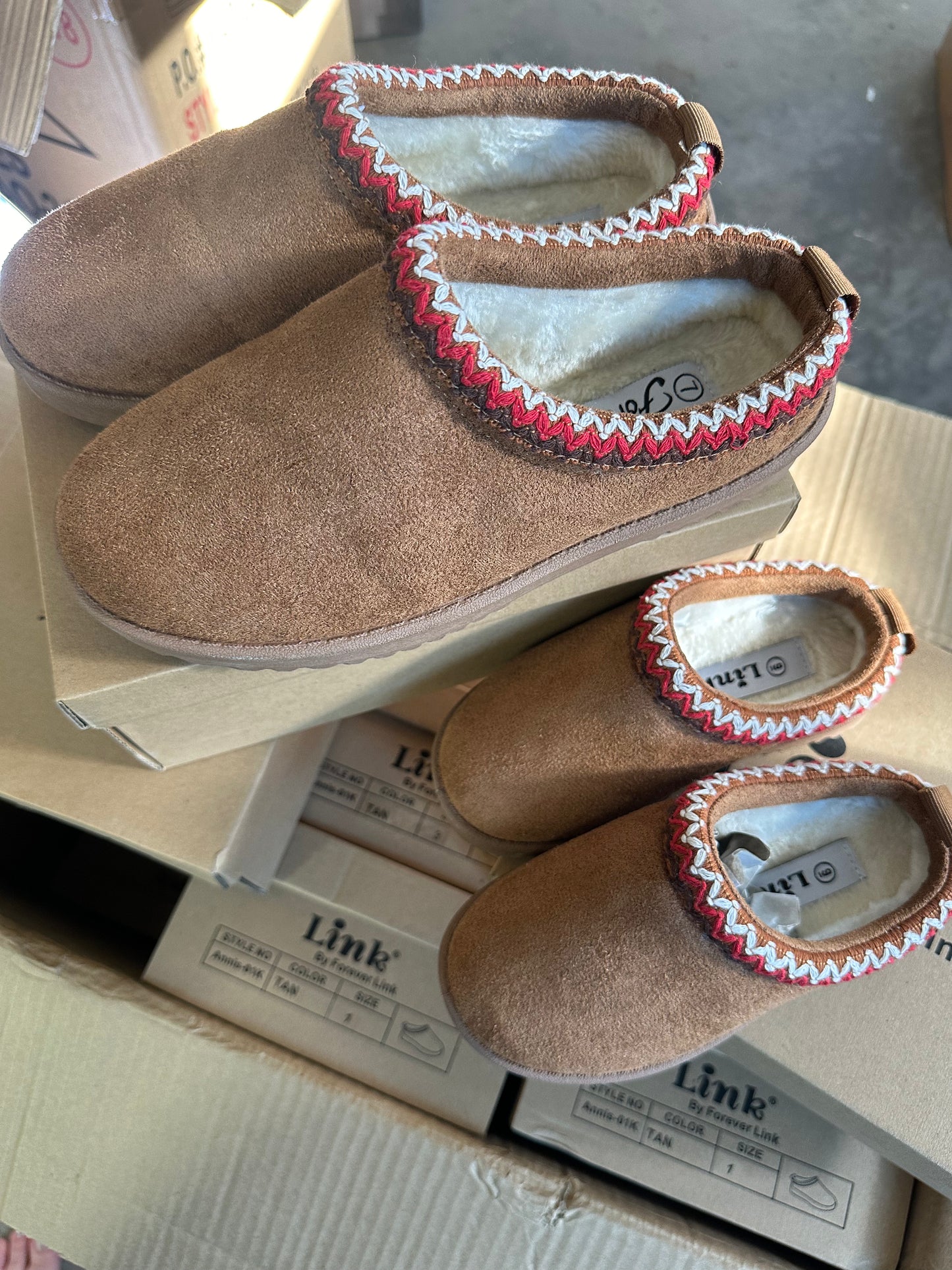 Mommy & Me Matching Tan Slippers