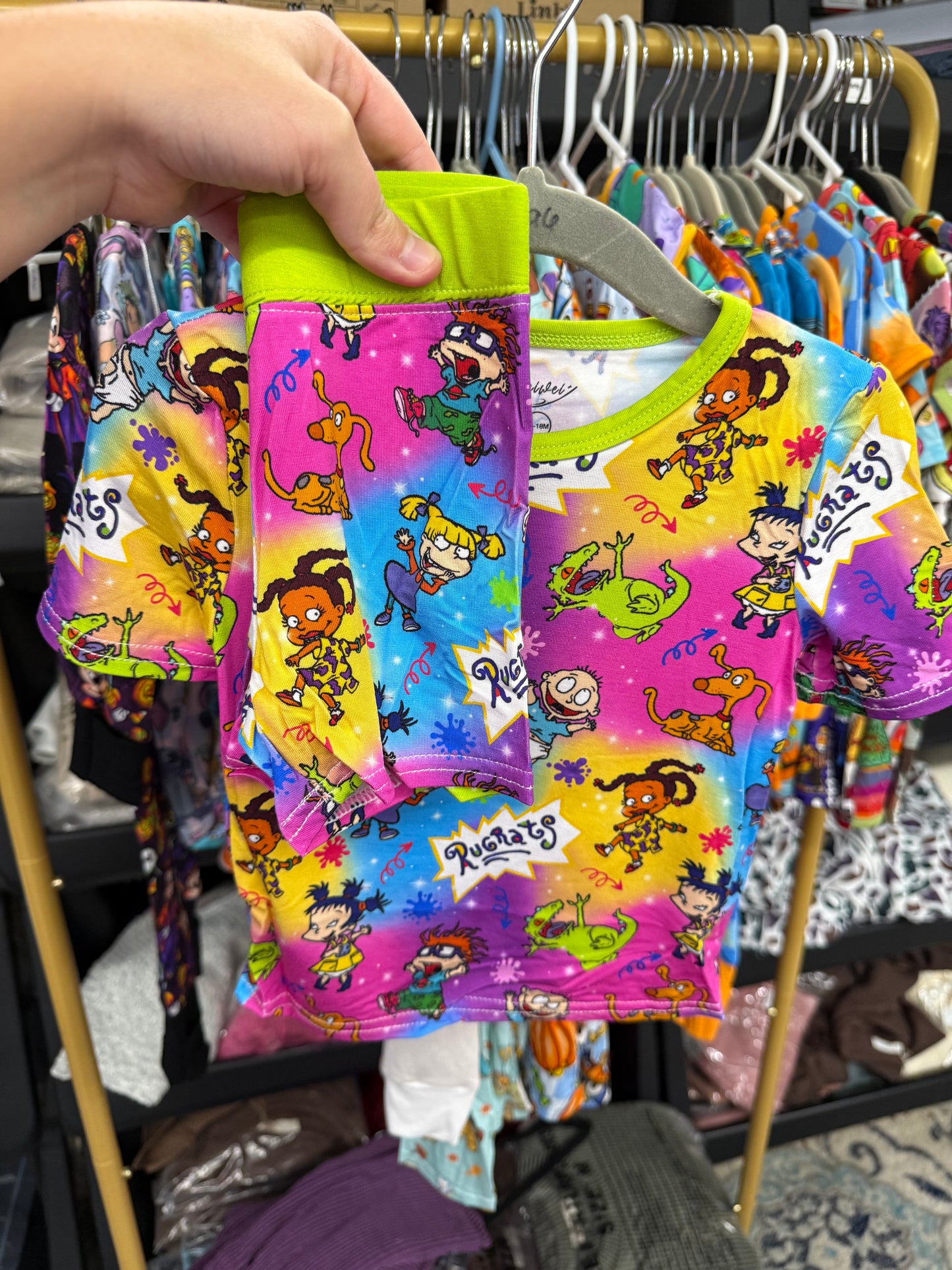 Tie Dye Rugrats Shortie & Shorts Set