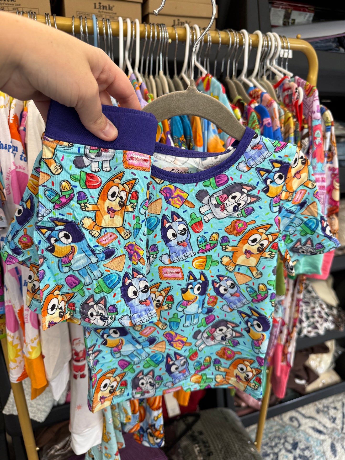 Bluey Ice Cream Shorts Set