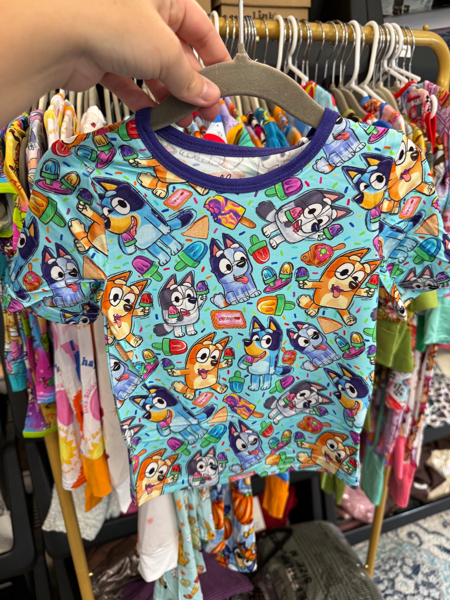 Bluey Ice Cream Shorts Set