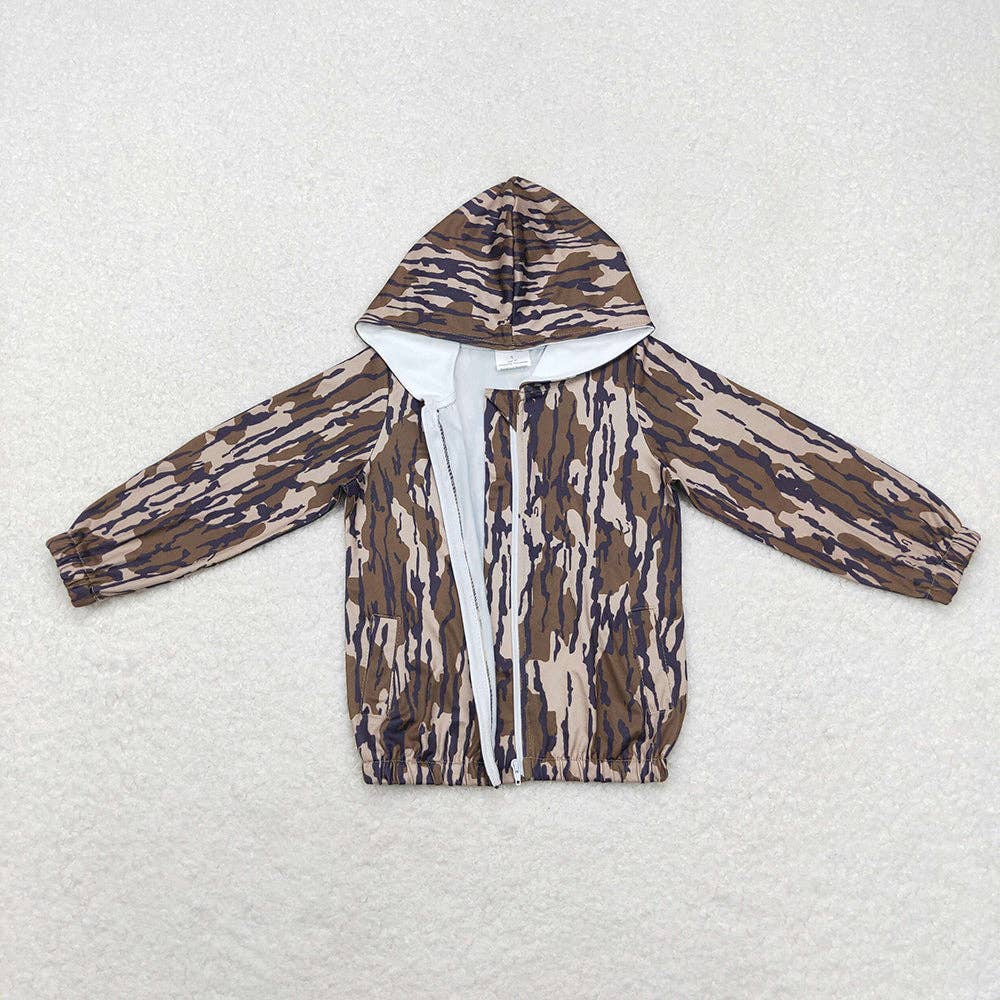 Bottomland Camo Hooded Zip Jacket
