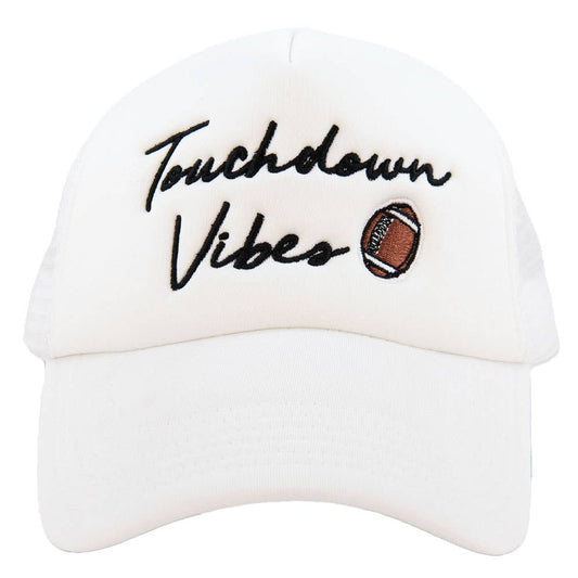 Touchdown Vibes White Foam Trucker Hat