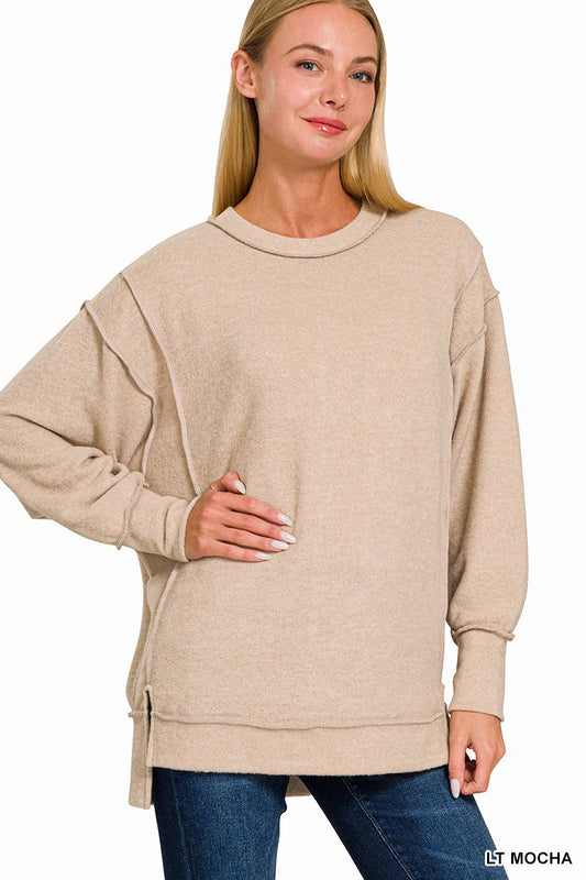 Hailey Plush Exposed Seam Sweater