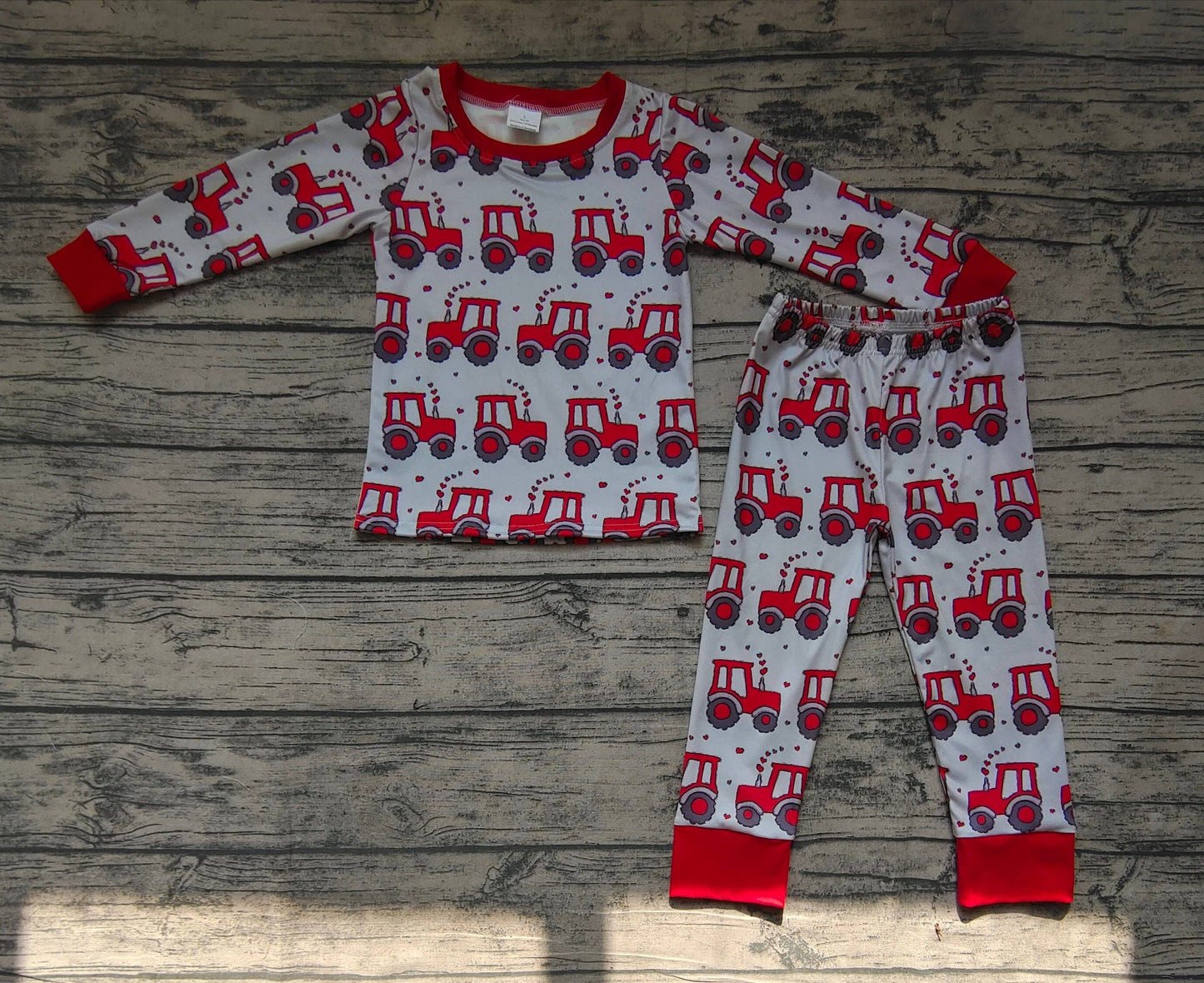 Valentine's Tractor PJ Set