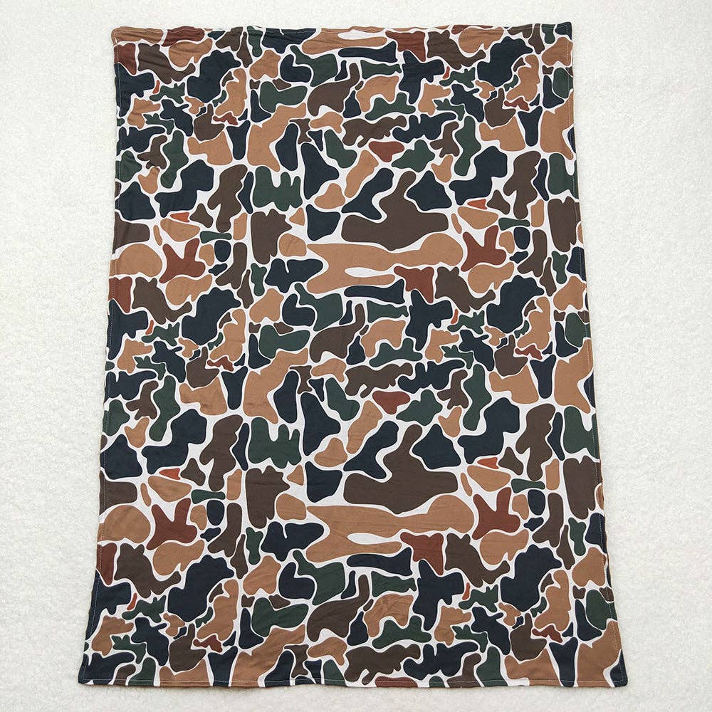 Dark Brown Camo Minky Blanket PREORDER!