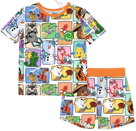 Pixar Characters Bamboo 2 Piece Short Sleeve & Shorts Set