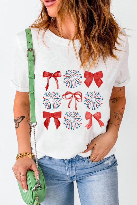 4th of July Bow T-shirt