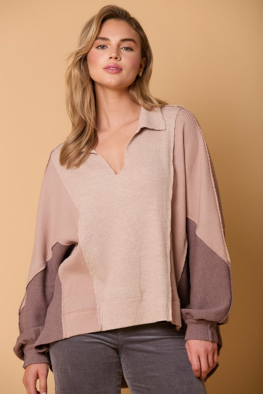 Lydia Pullover Contrast Top