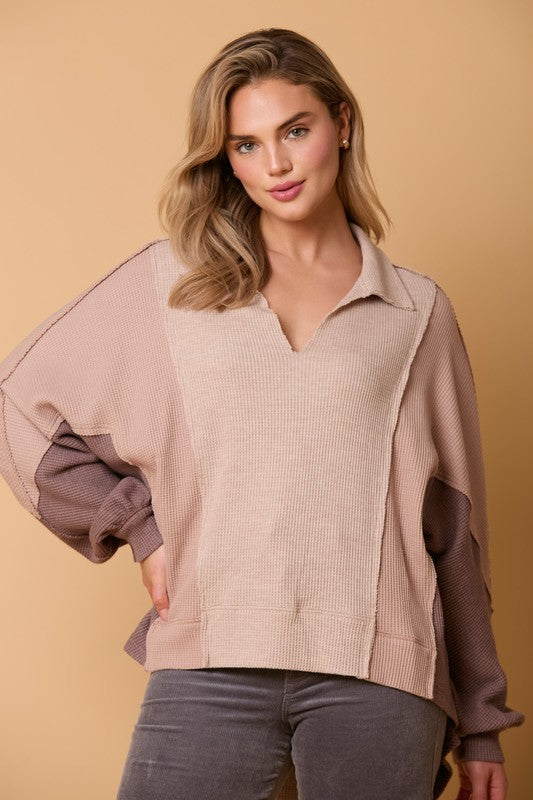 Lydia Pullover Contrast Top