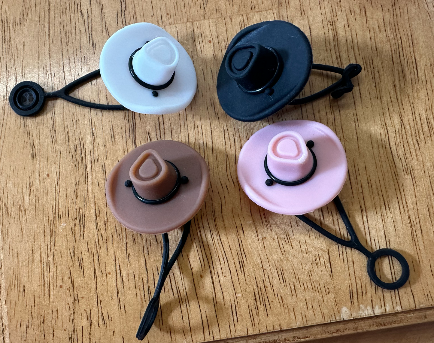 Cowboy Hat Straw Toppers - 4 Piece Set