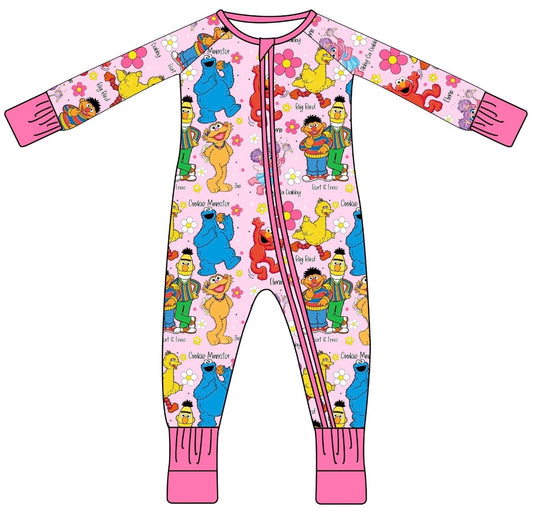 Girly Sesame Street Bamboo Zippy