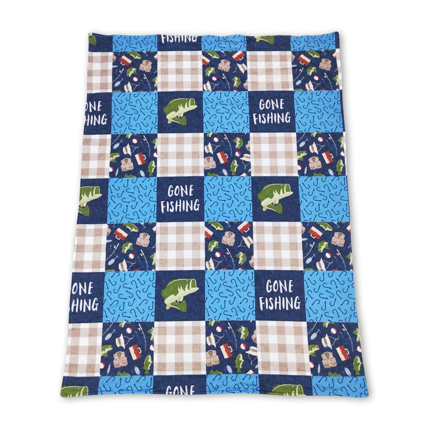 Gone Fishing Minky Blanket PREORDER!