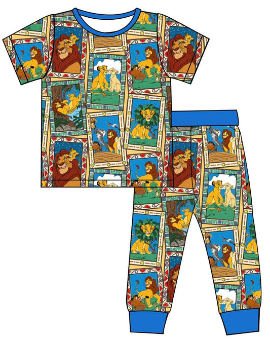 Lion King Patchwork Short Sleeve & Pants Set