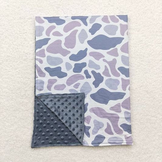 Gray Camo Minky Blanket PREORDER!