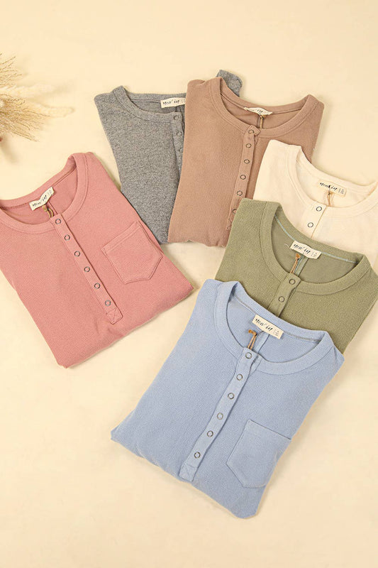 Soft brushed solid knit casual top