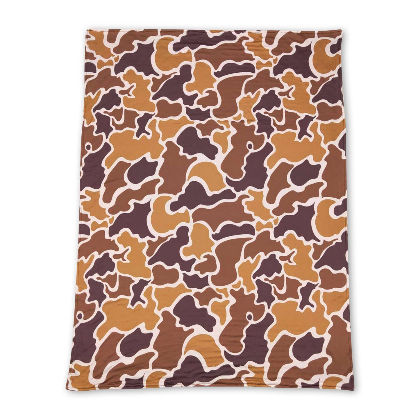 Brown Old School Camo Minky Blanket PREORDER