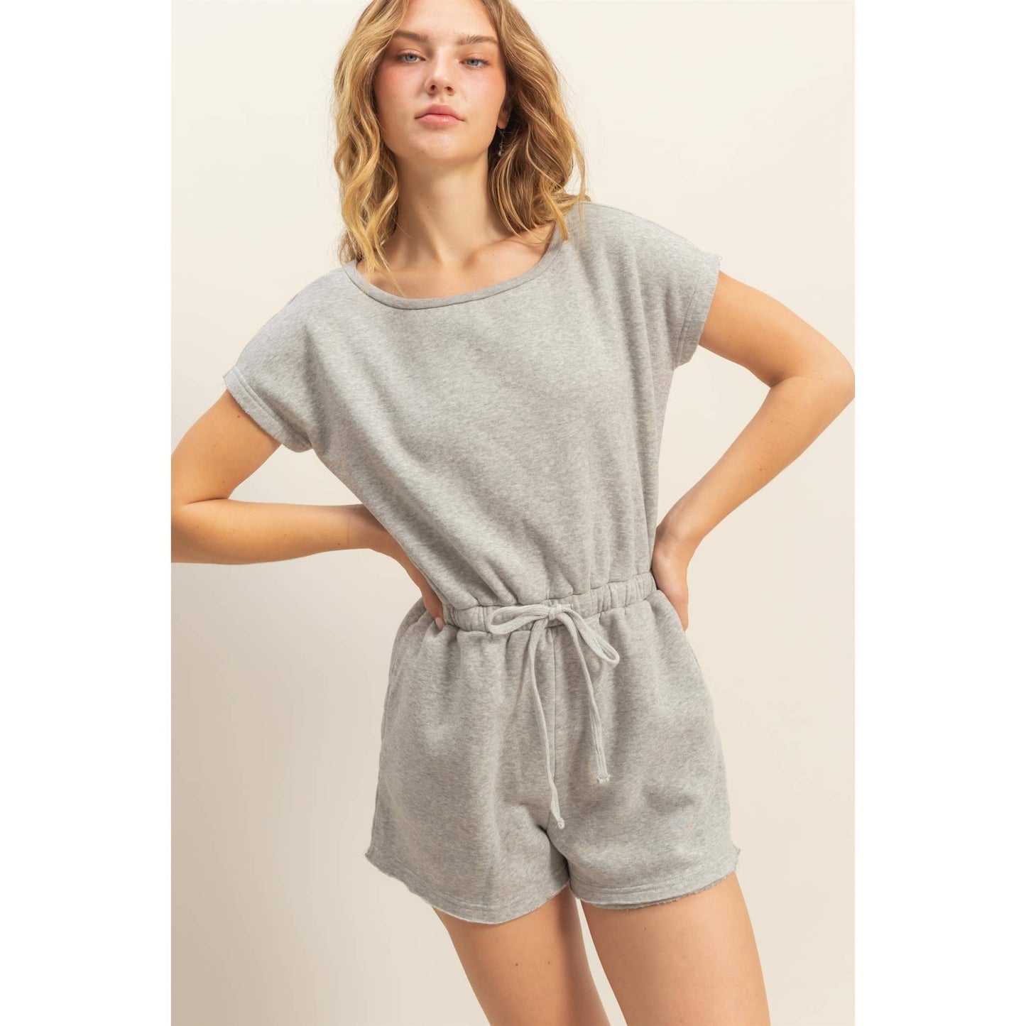 Millie Cap Sleeve Pocketed Romper