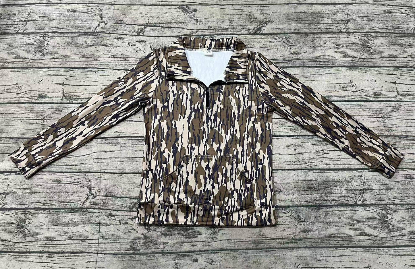 Womens Bottomland Camo Pullover