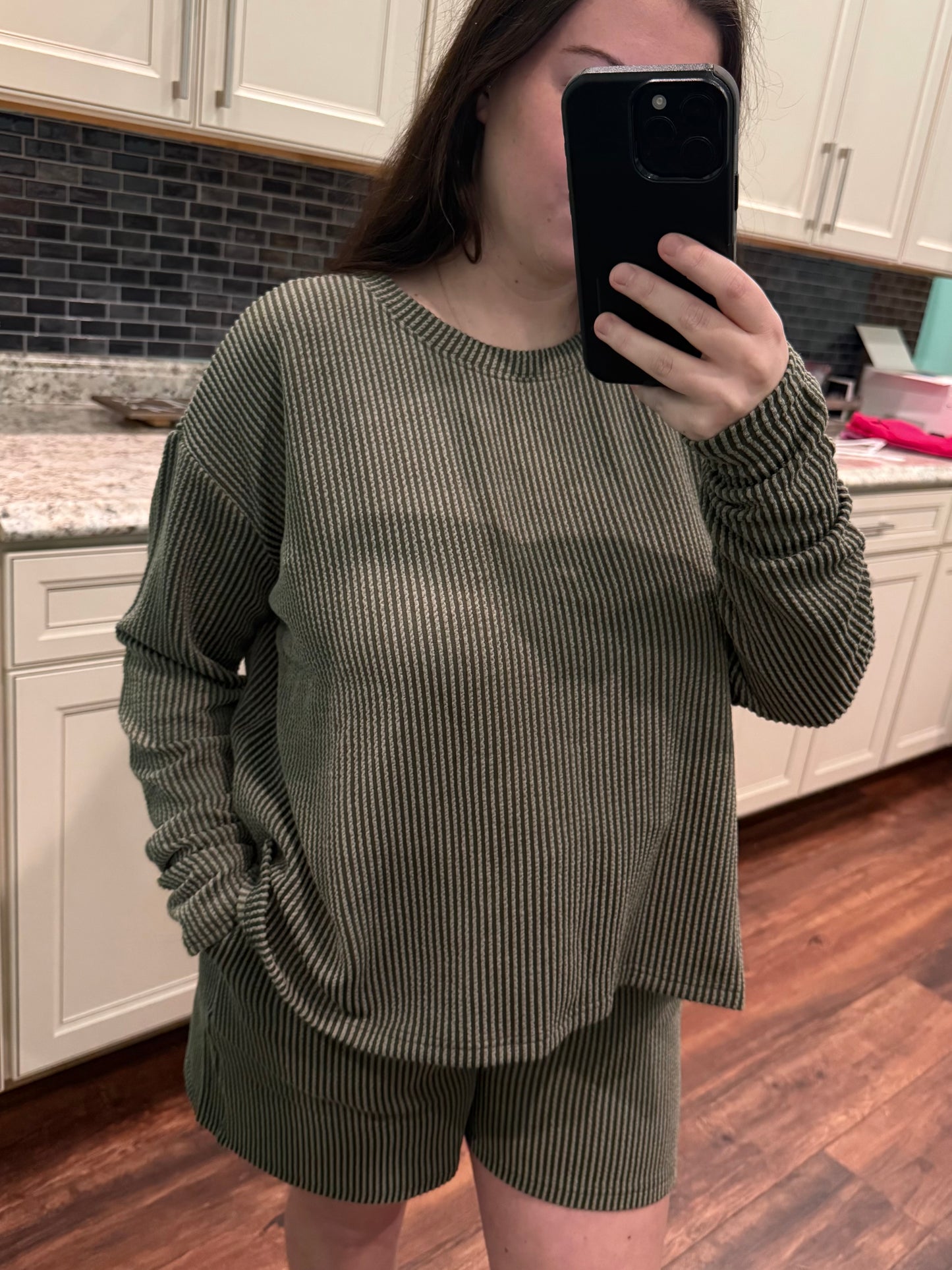 The Blakely Ribbed Knit Shorts Set - 2 Colors