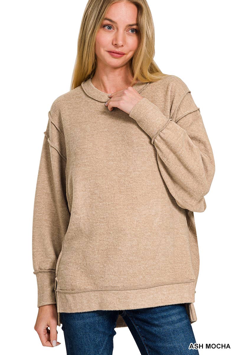 Hailey Plush Exposed Seam Sweater