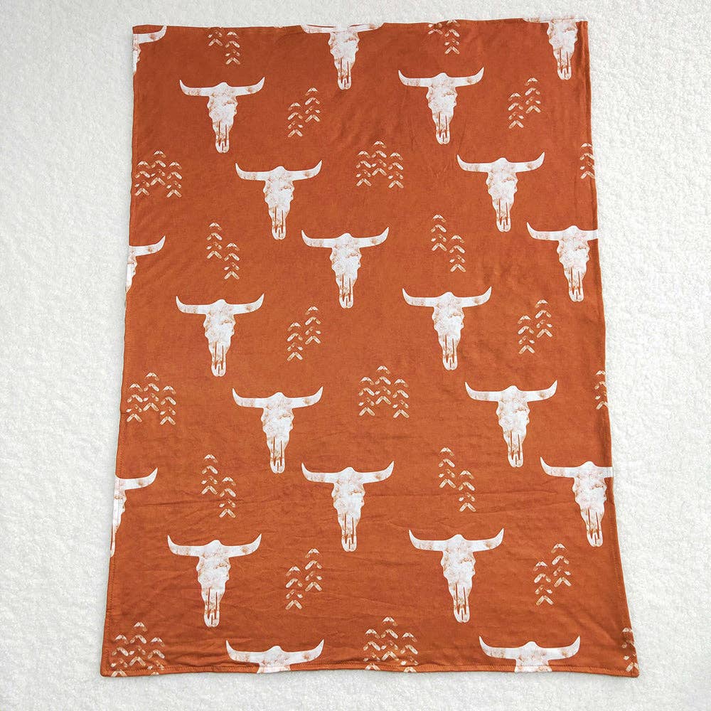 Western Cow Skull Minky Blanket PREORDER!