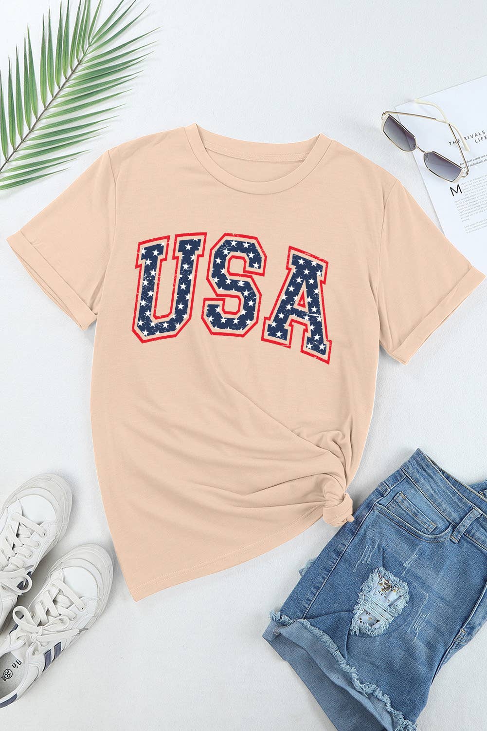 Starry USA Lettering Independent Day T-shirt