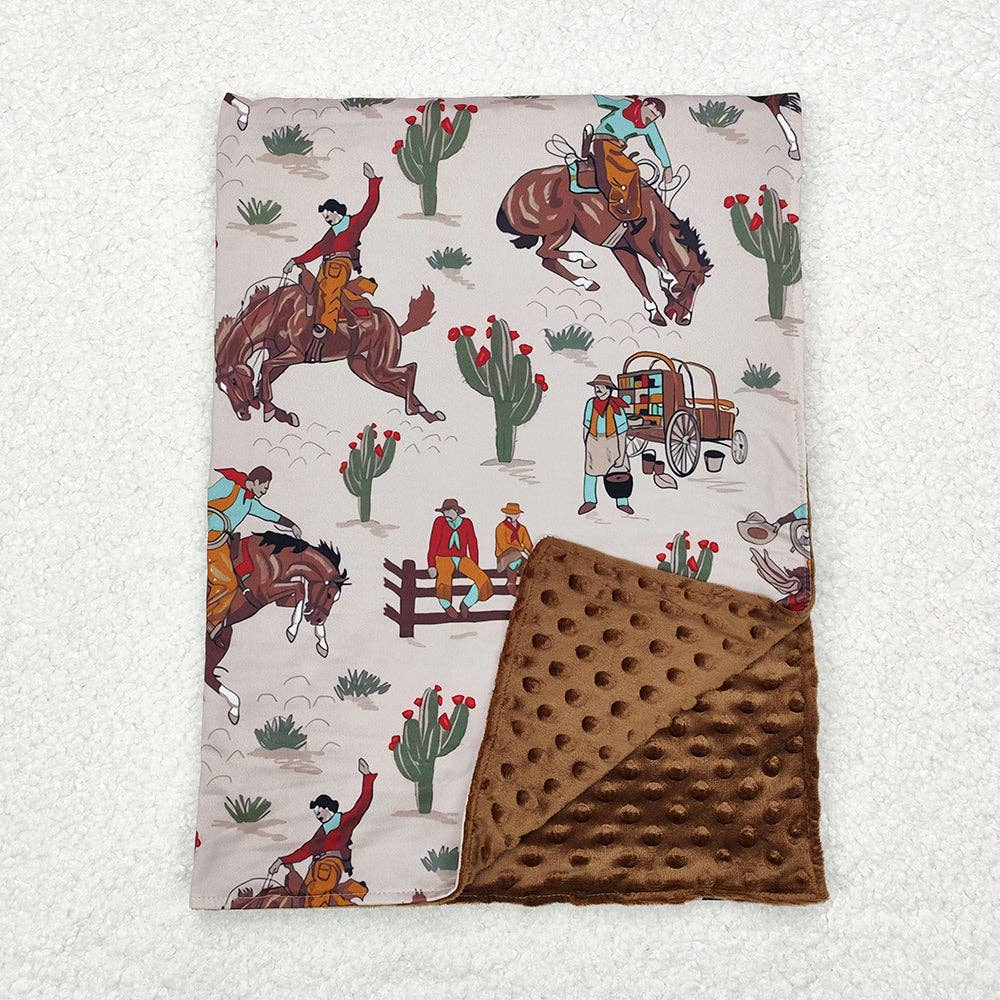 Rodeo & Cactus Minky Blanket