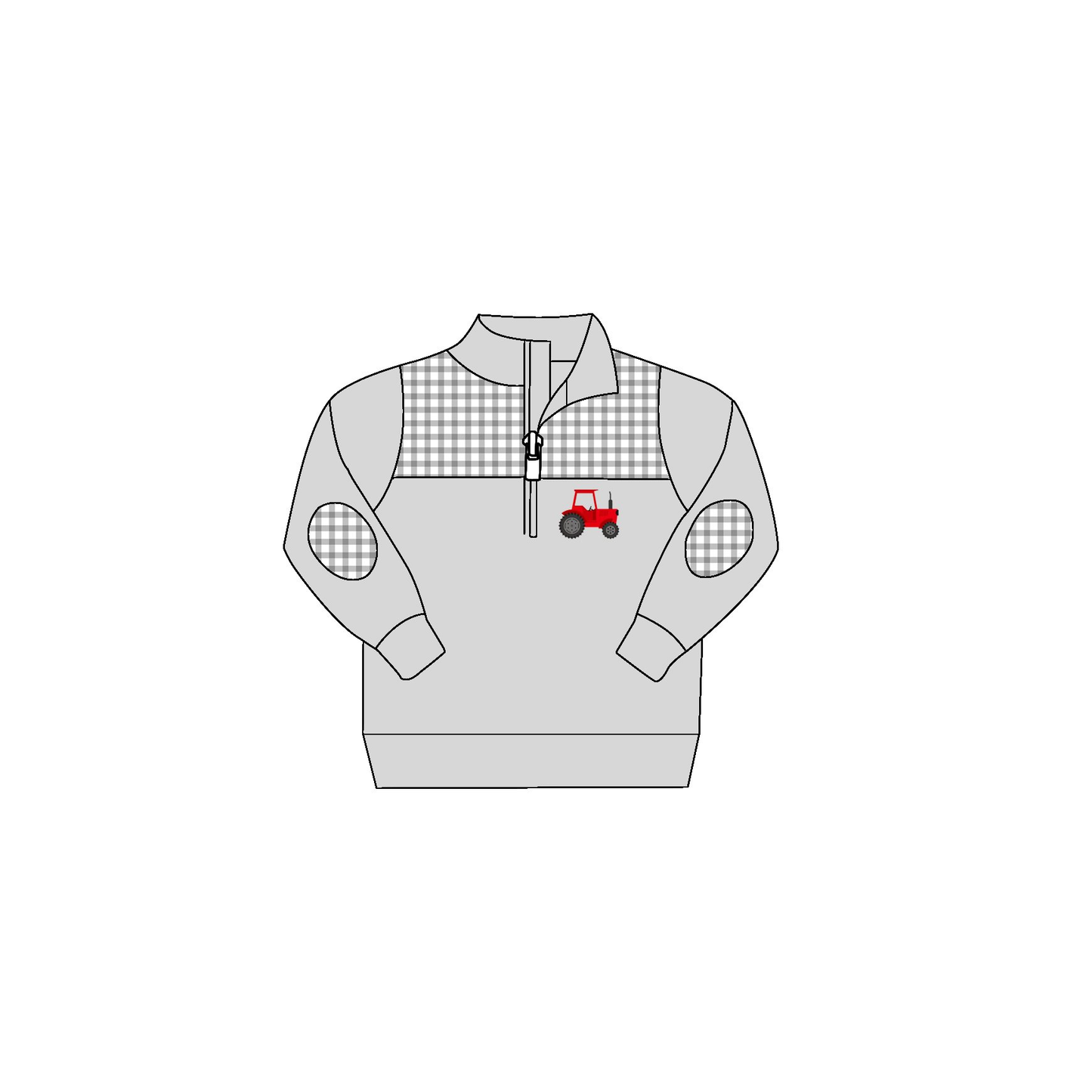 Gray Tractor Pullover