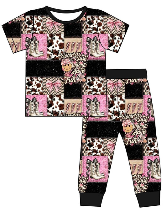 Cowgirls Just Wanna Have Fun Short Sleeve & Pants Set