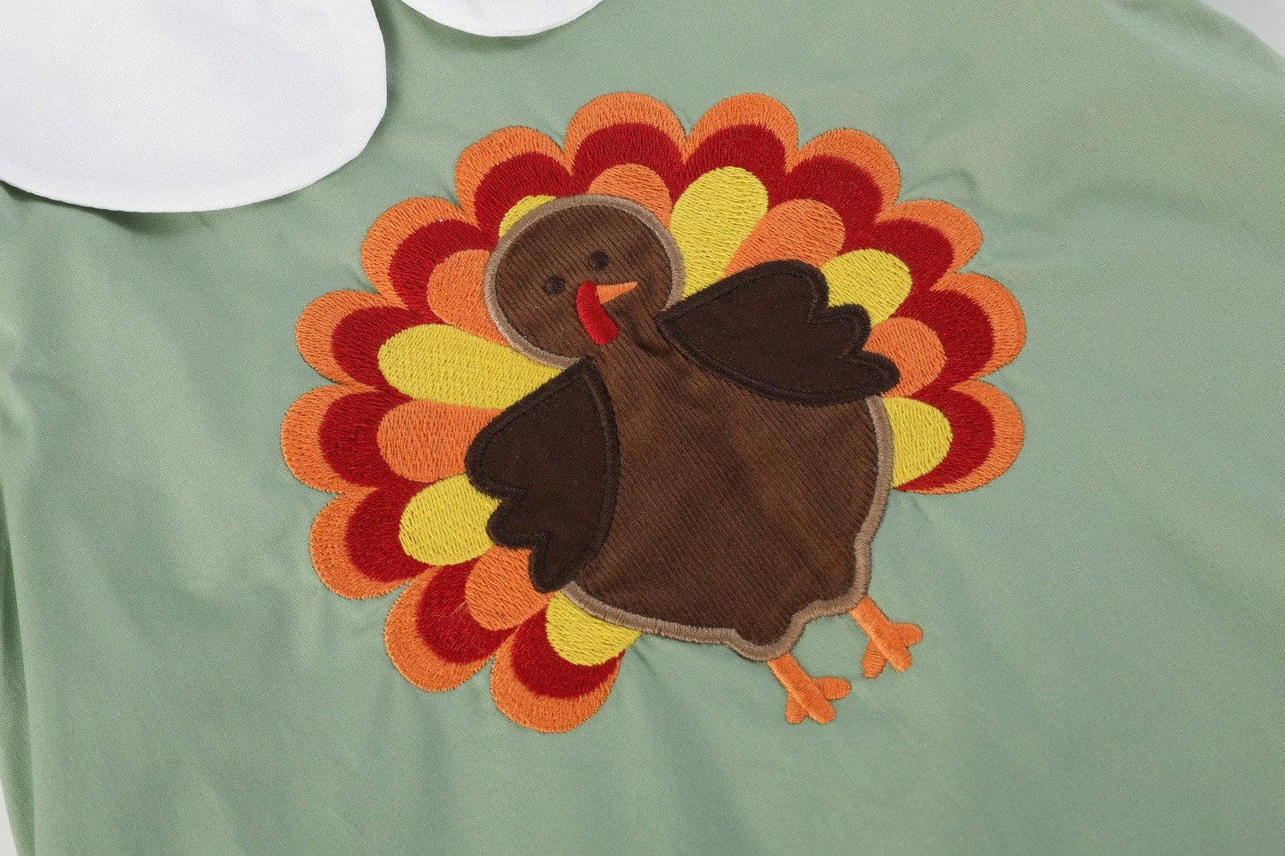 Sage Green Turkey Collared Dress