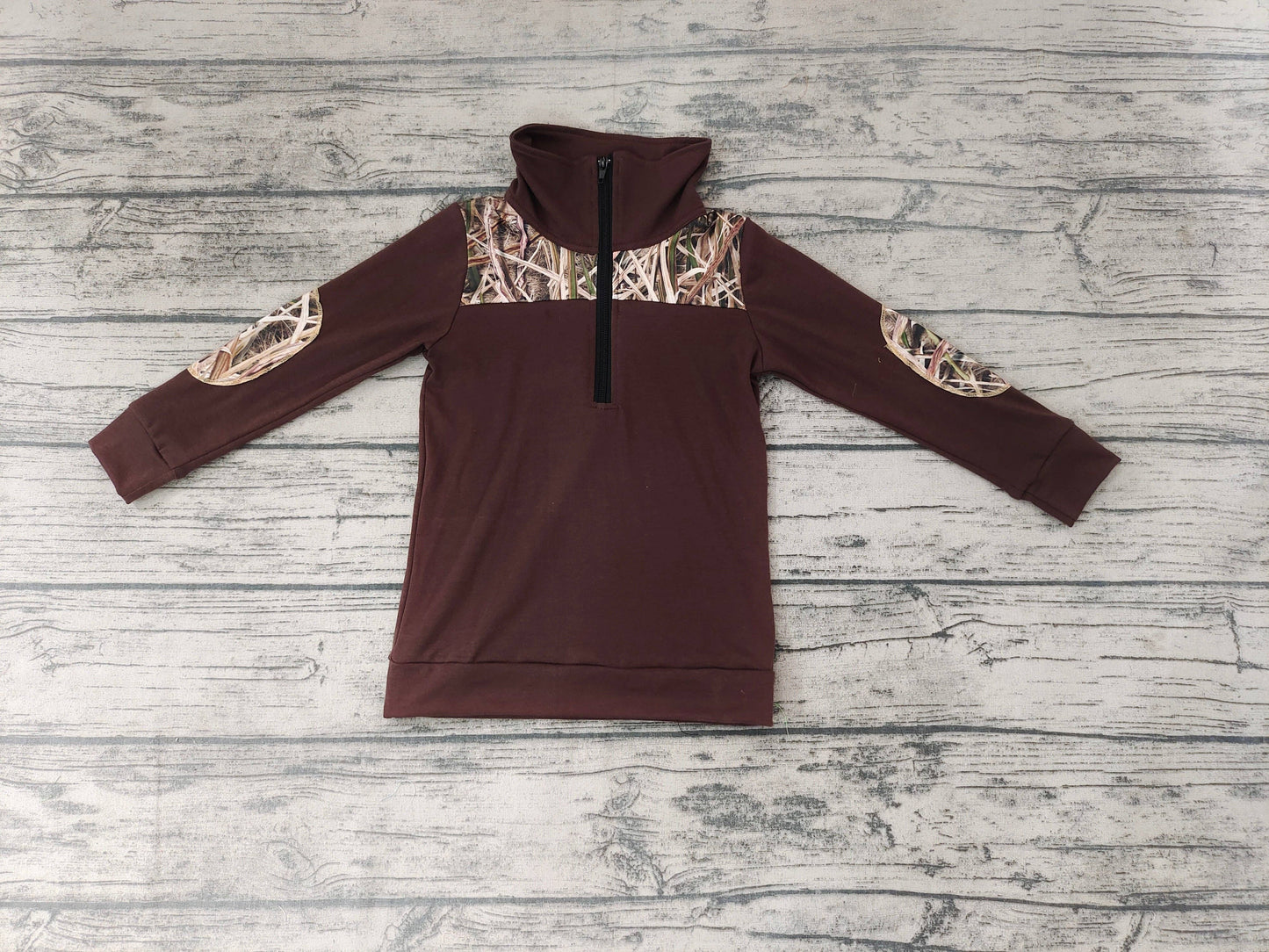 Brown Camo Pullover