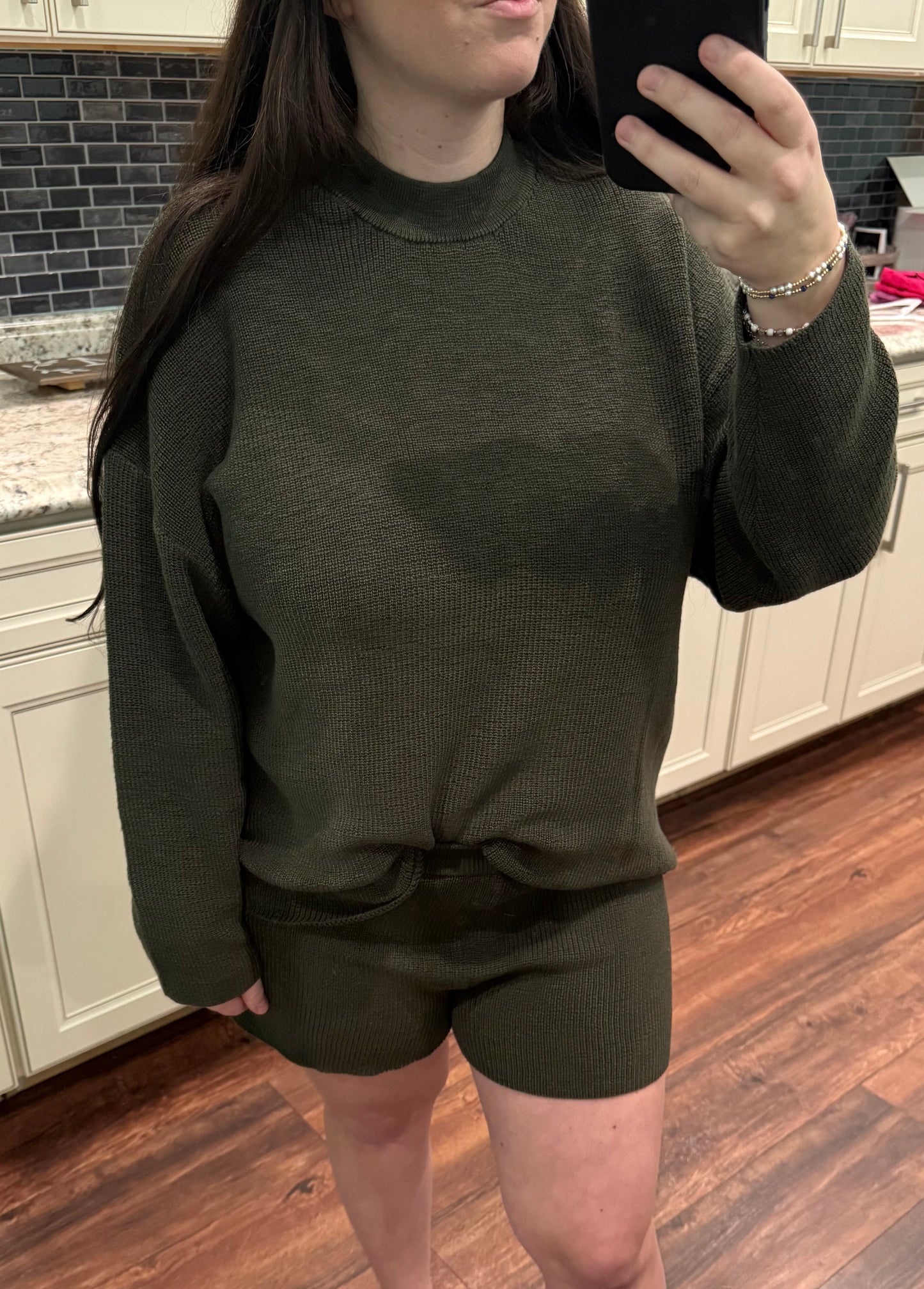 The Cozy Knit Mock Neck Set - 2 Colors