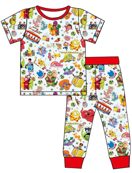 PBS Kids Bamboo 2 Piece Short Sleeve & Pants Set
