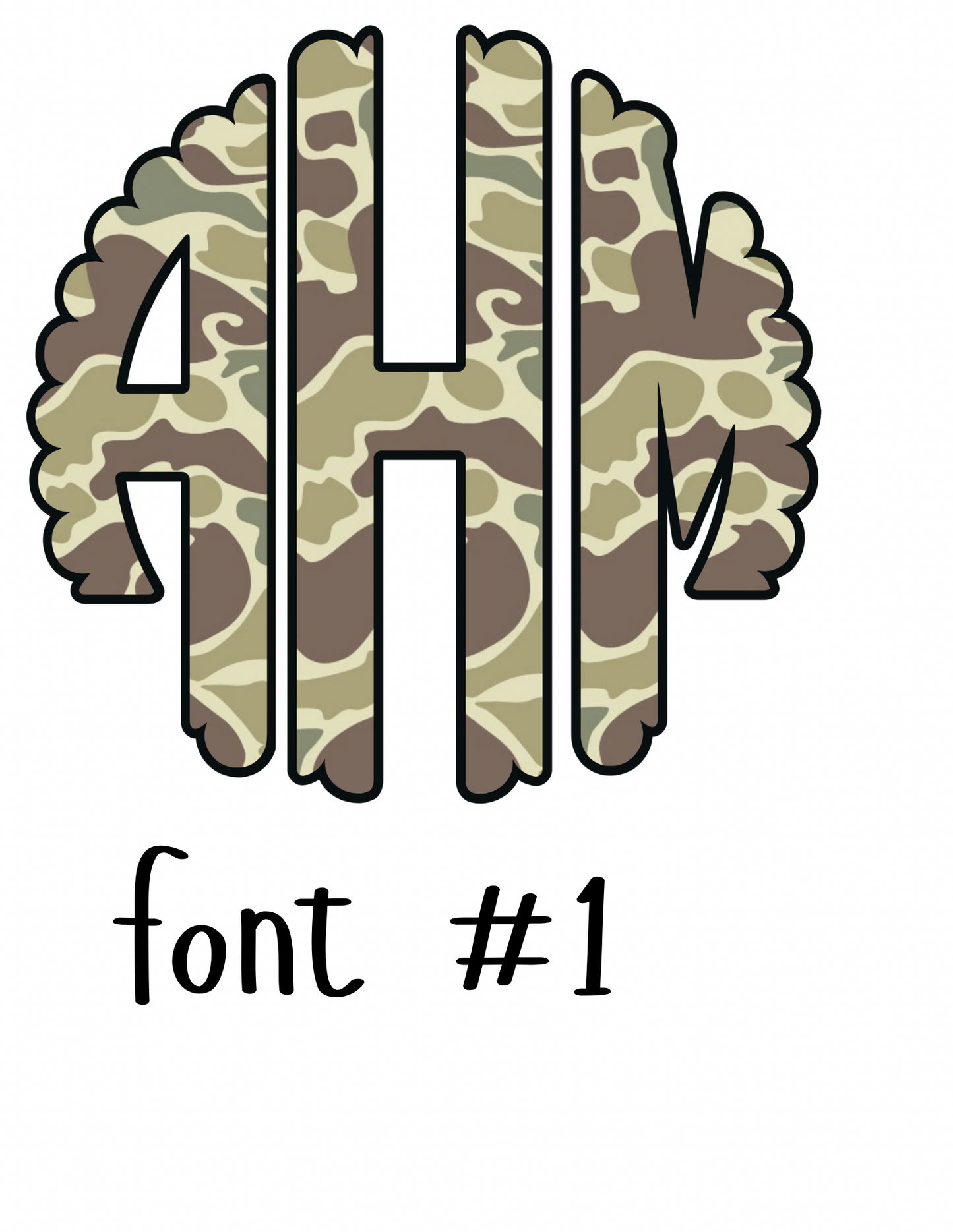 Custom Camo Monogram Quarter Zip