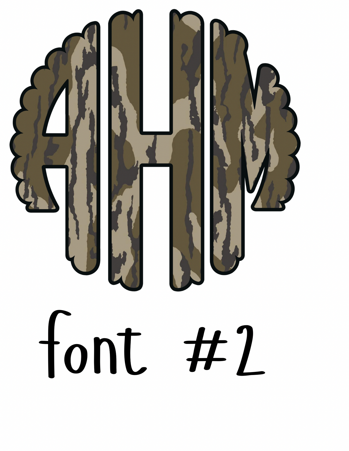 Custom Camo Monogram Sweatshirt