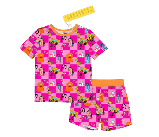 Checkered Ms. Rachel 2 Piece Shorts Set