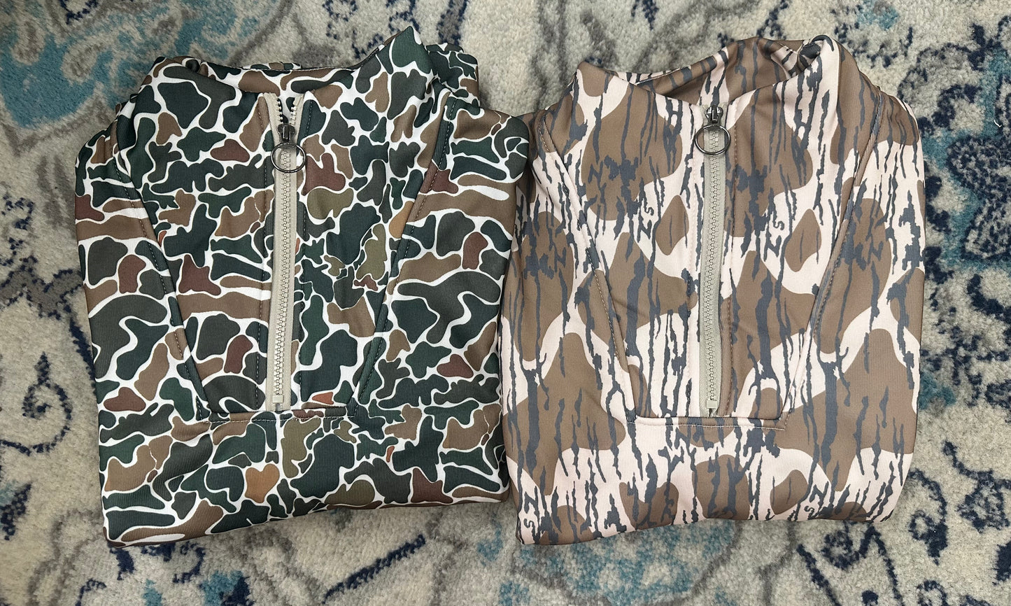 Camo Quarter Zip - 2 COLORS! ***PREORDER***