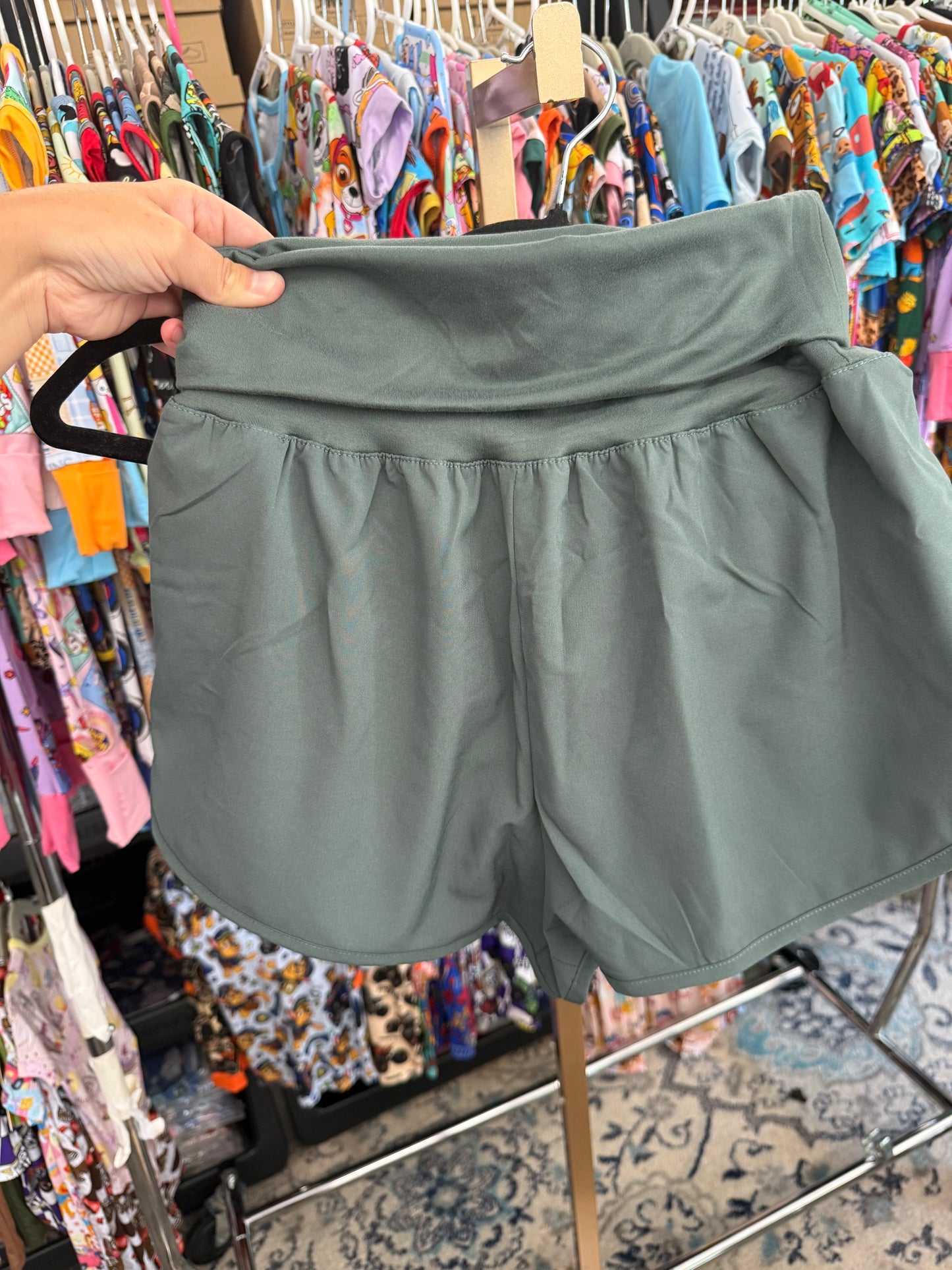 Zenana High Waisted Fold-Over Running Shorts - 4 Colors