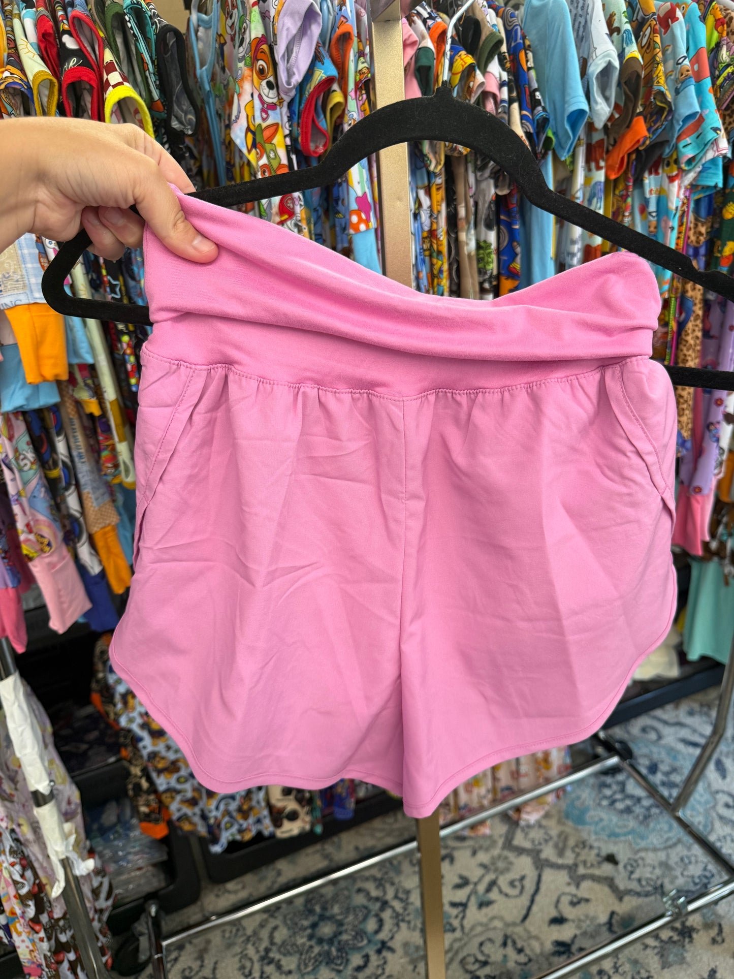 Zenana High Waisted Fold-Over Running Shorts - 4 Colors