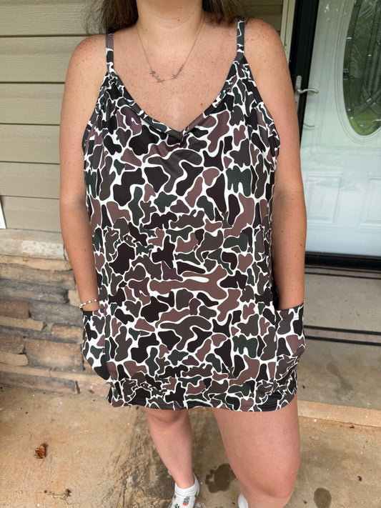 Camo Romper **PREORDER** 15 DAY TURN AROUND TIME - INSPIRED PRINT