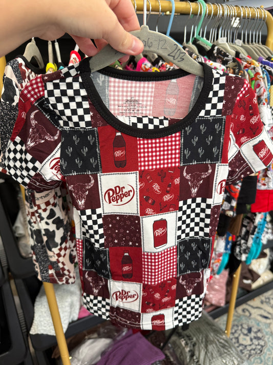 !! PREORDER !! Dr Pepper Patchwork Zippy & Long Sleeve Set