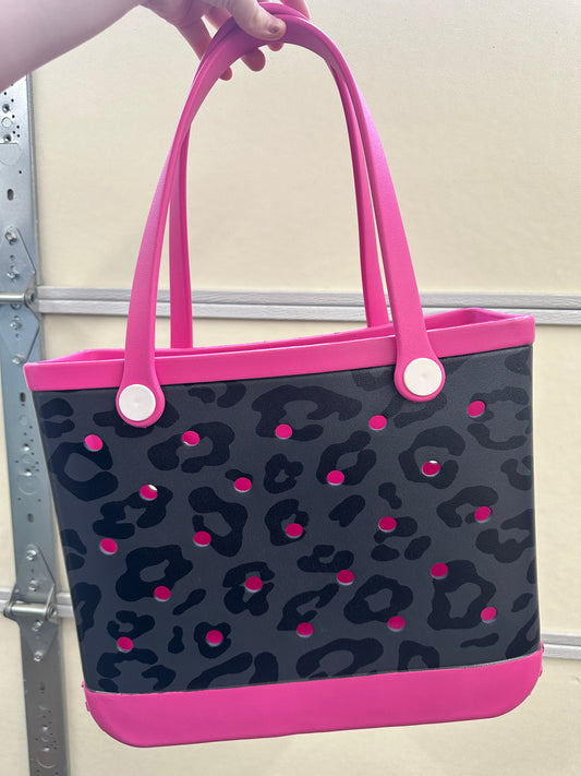 Leopard Rubber Tote