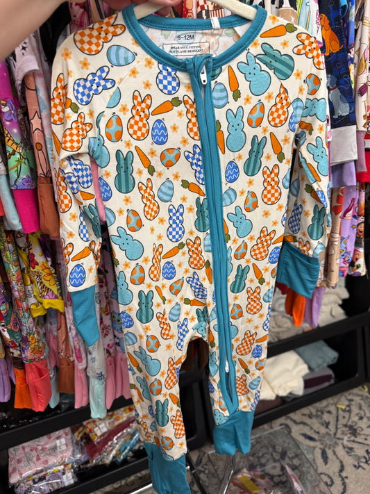 Checkered Peeps Easter Bamboo Zippy