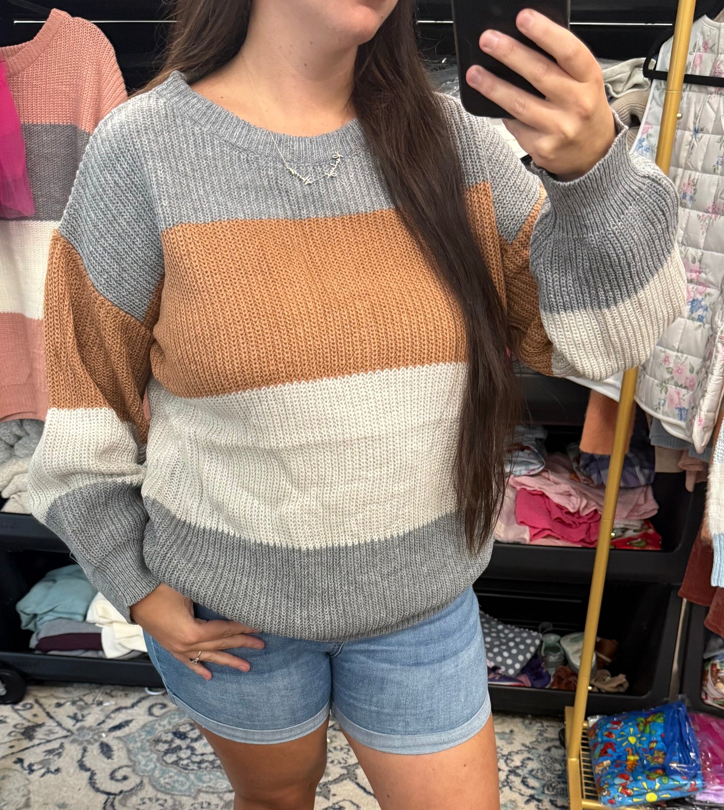Chestnut Trail Color Block Sweater