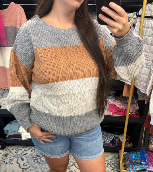 Chestnut Trail Color Block Sweater